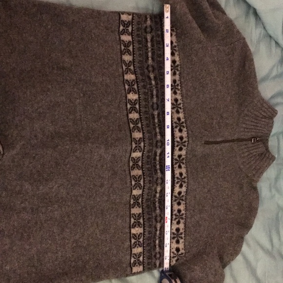 Eddie Bauer lambs wool gray sweater - Picture 7 of 7